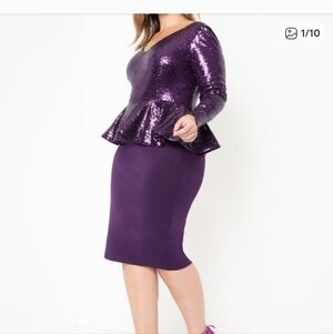 Eloquii Purple Dress